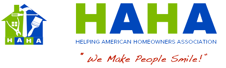 HAHA Helps - Helping American Homeowners Association Logo.